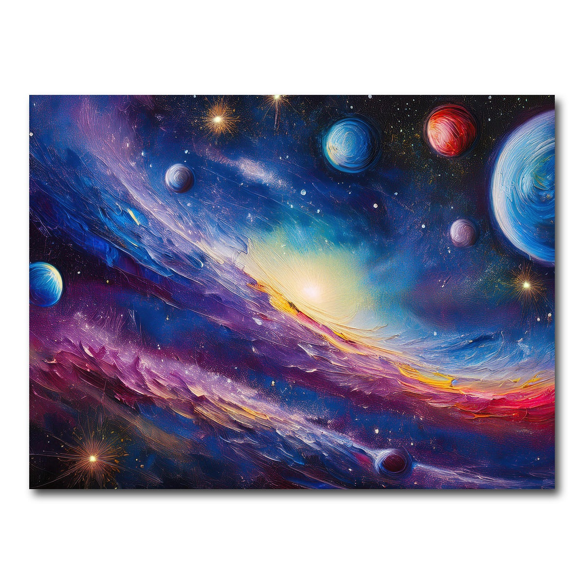 AUTO-MOCKUP WHITE | Milky Way Painting | 1 Piece | Gallery Wrap Canvas | group=4x3