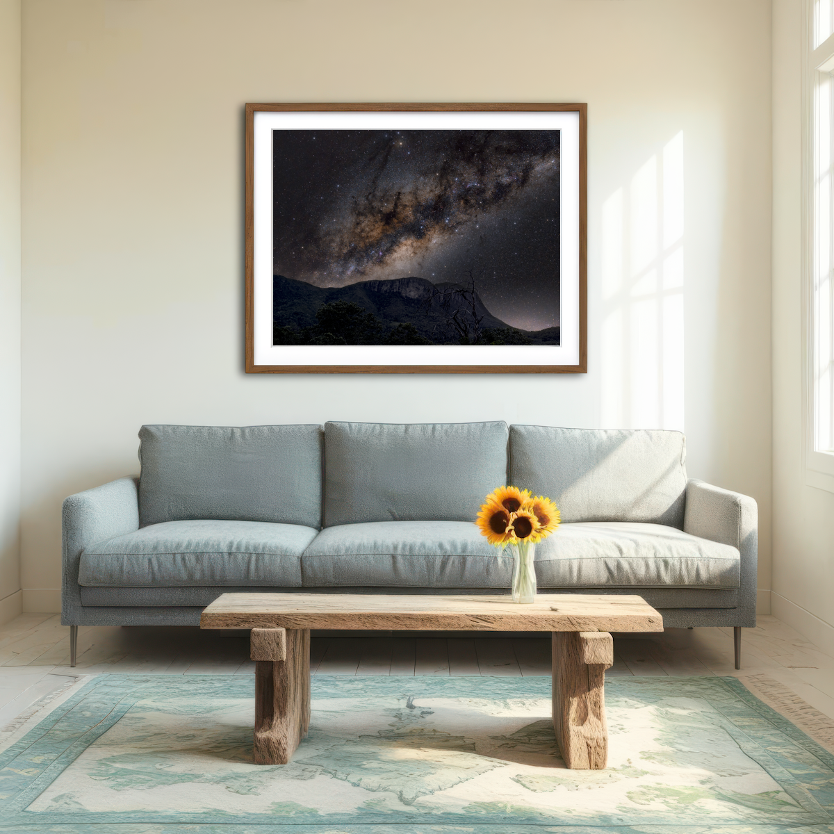 AUTO-MOCKUP ROOM | Milky Way over the Brazilian Cerrado Wall Art