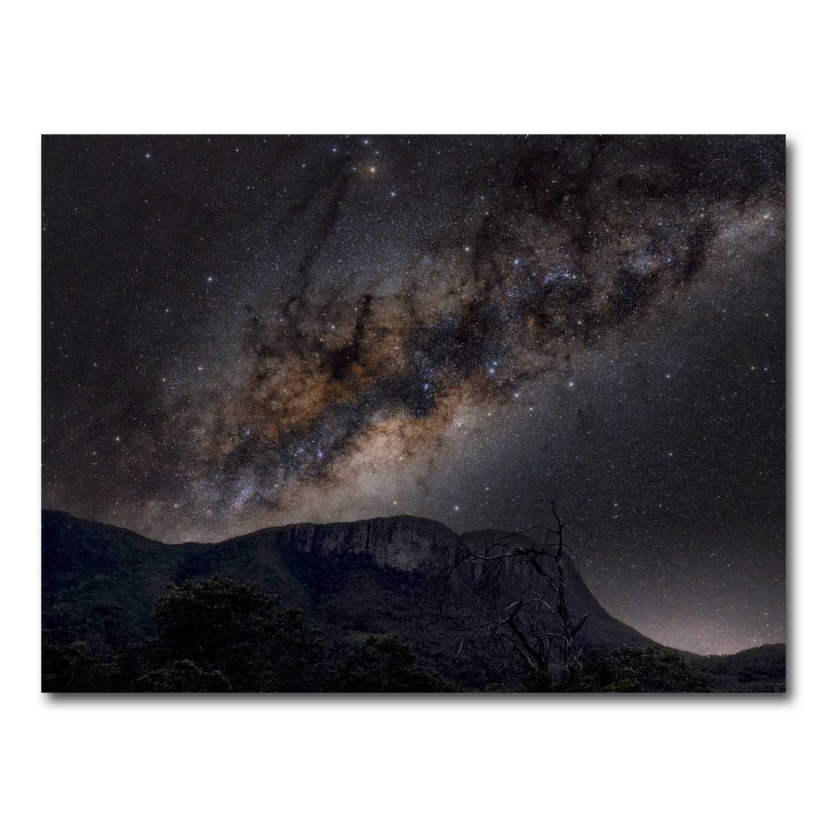 AUTO-MOCKUP WHITE | Milky Way over the Brazilian Cerrado | 1 Piece | Gallery Wrap Canvas | group=4x3