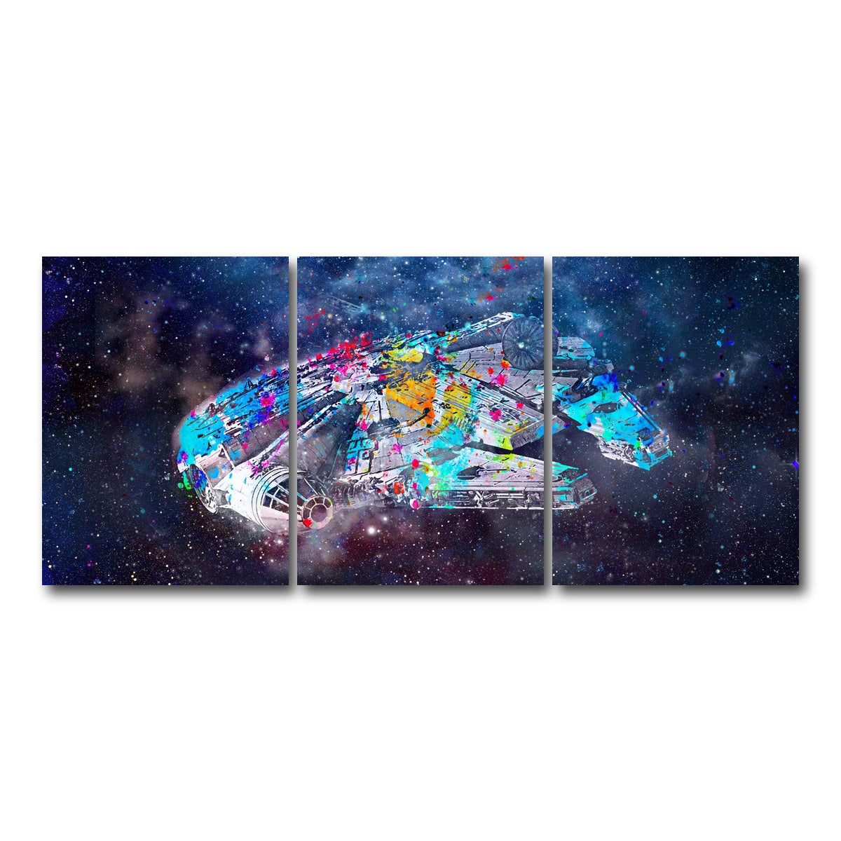 AUTO-MOCKUP WHITE | Millennium Falcon | 3 Piece | Gallery Wrap Canvas | group=18x24