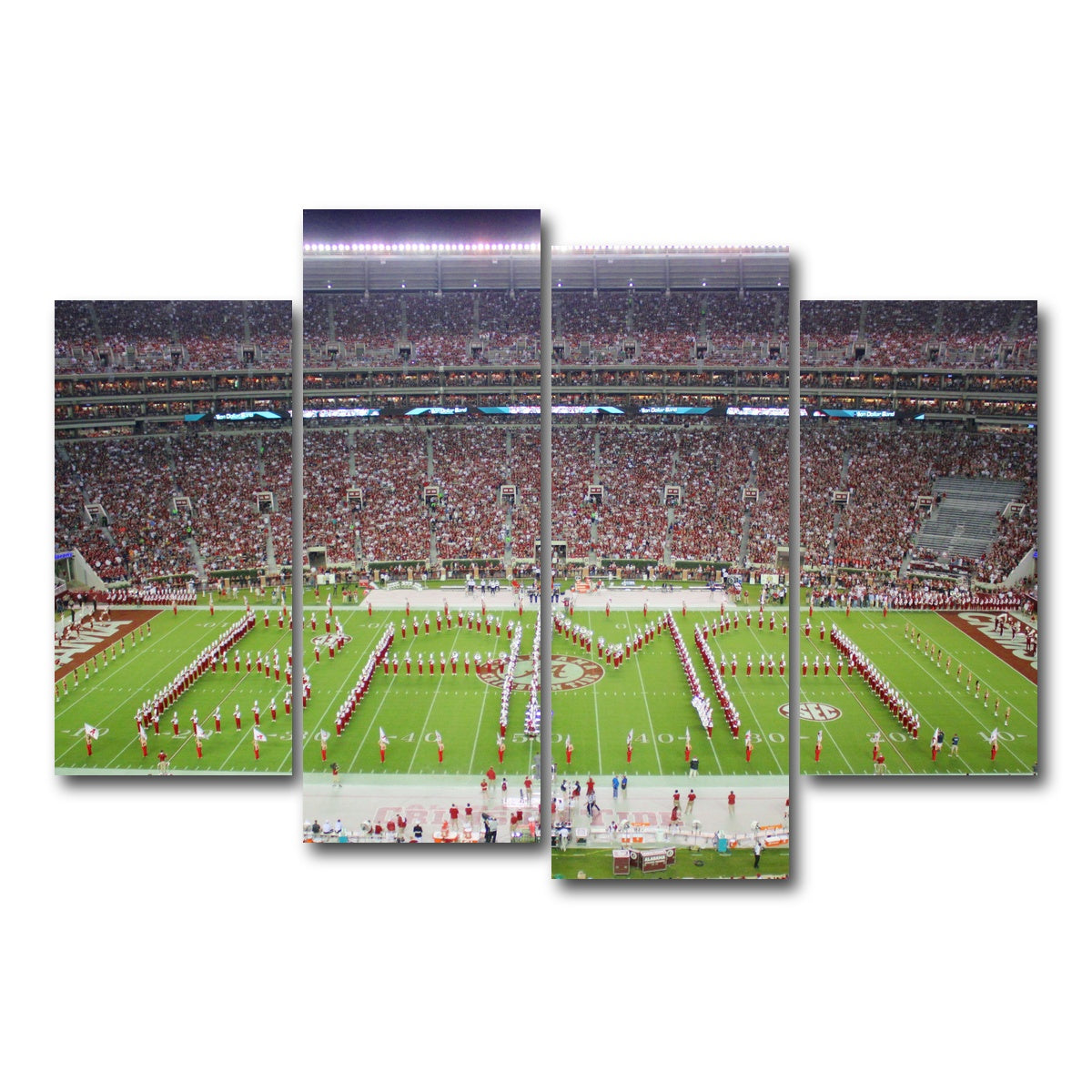 AUTO-MOCKUP WHITE | Million Dollar Band - Bryant Denny Stadium | 4 Piece | Gallery Wrap Canvas | group=4_short