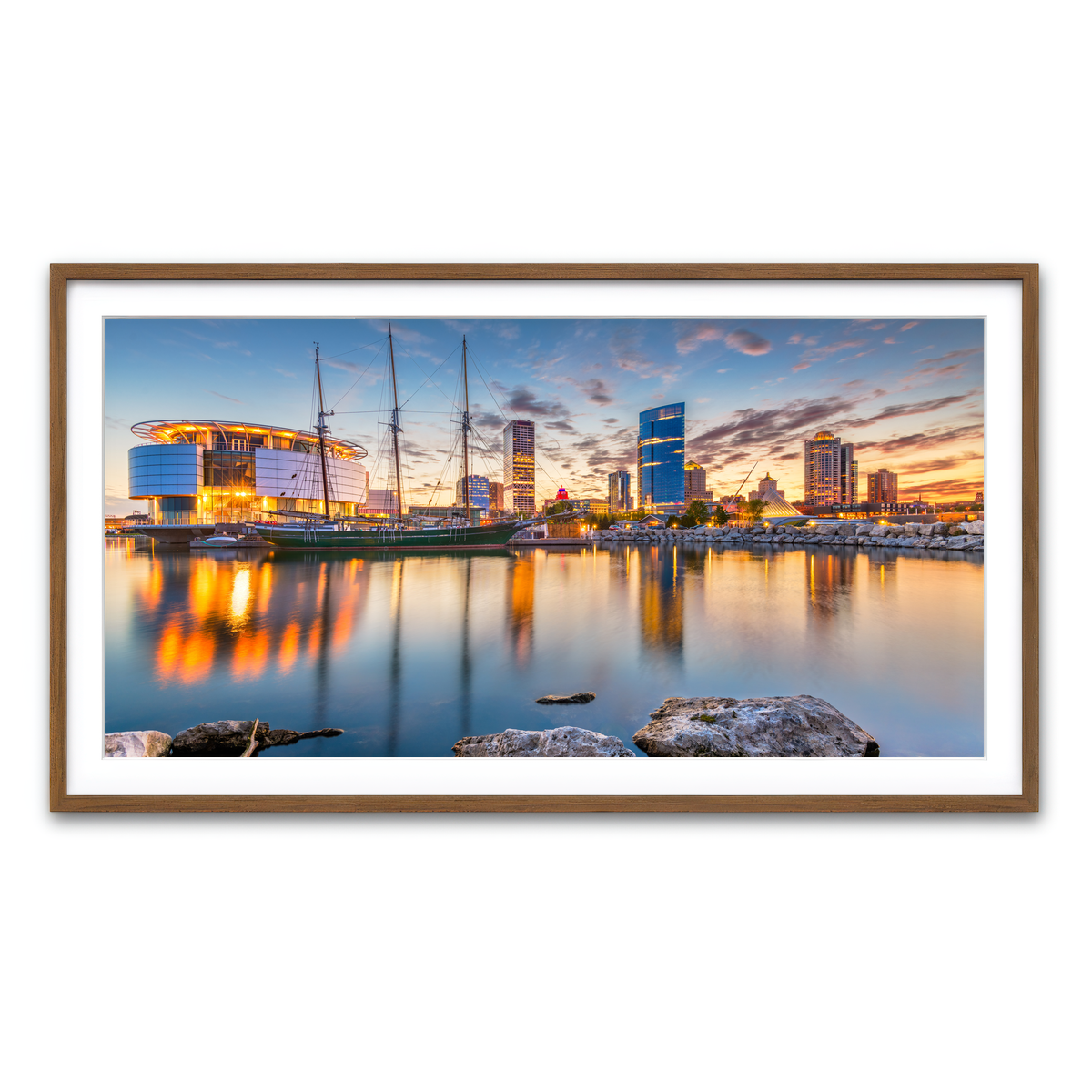 Framed Print 2x1 Walnut