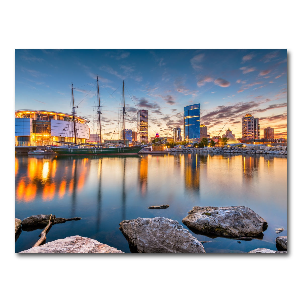 AUTO-MOCKUP WHITE | Milwaukee Lake Michigan | 1 Piece | Gallery Wrap Canvas | group=4x3