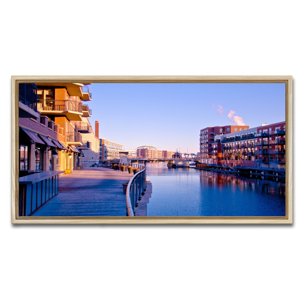 AUTO-MOCKUP WHITE | Milwaukee Third Ward Riverwalk | 1 Piece | Natural Framed Canvas | group=2x1