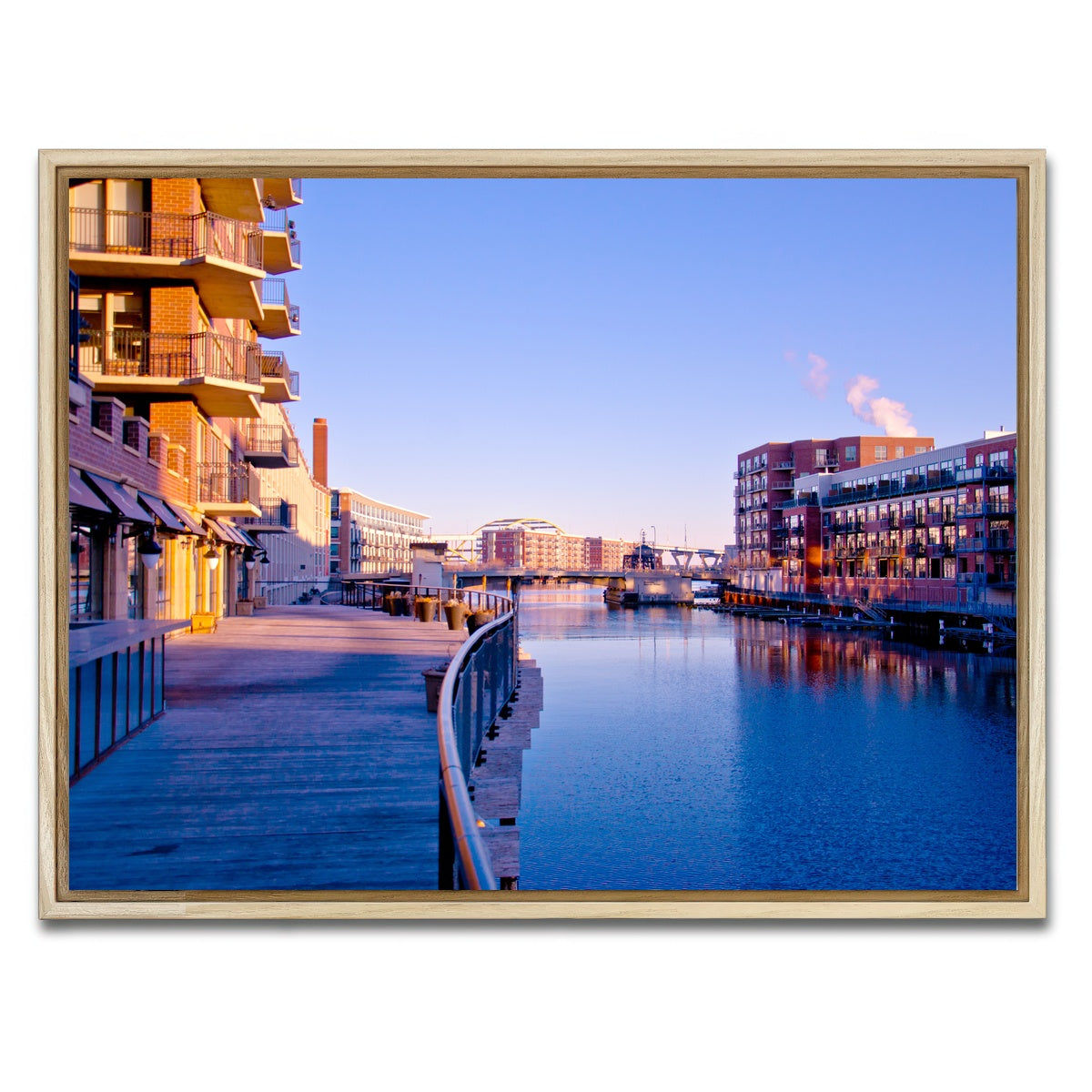 AUTO-MOCKUP WHITE | Milwaukee Third Ward Riverwalk | 1 Piece | Natural Framed Canvas | group=4x3