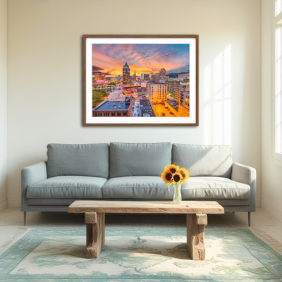 AUTO-MOCKUP ROOM | Milwaukee Skyline At Dusk Wall Art