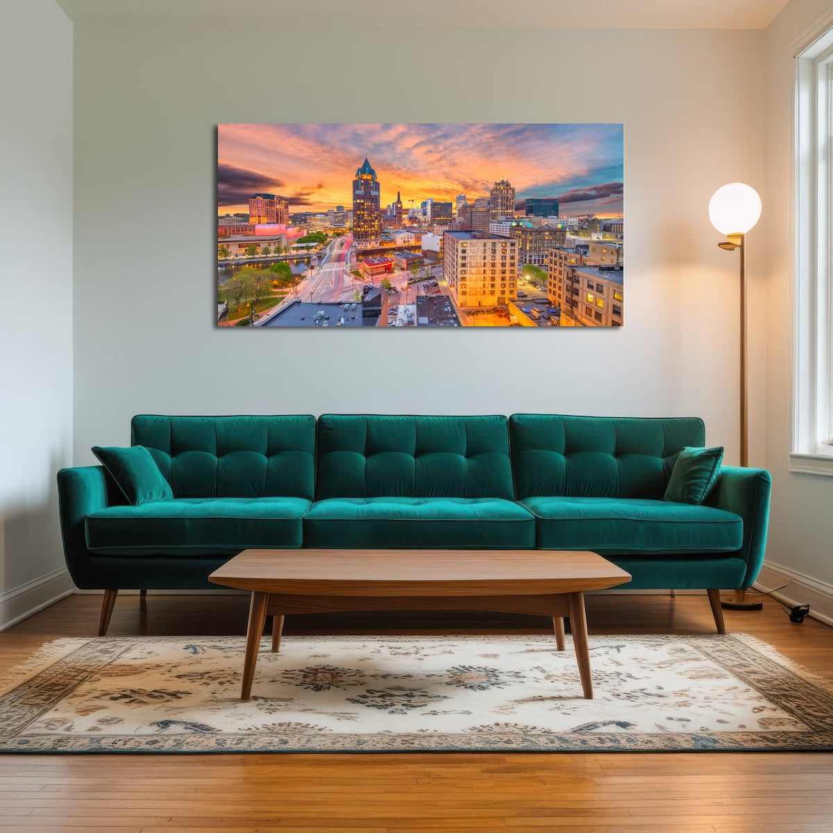 AUTO-MOCKUP ROOM | Milwaukee skyline at dusk