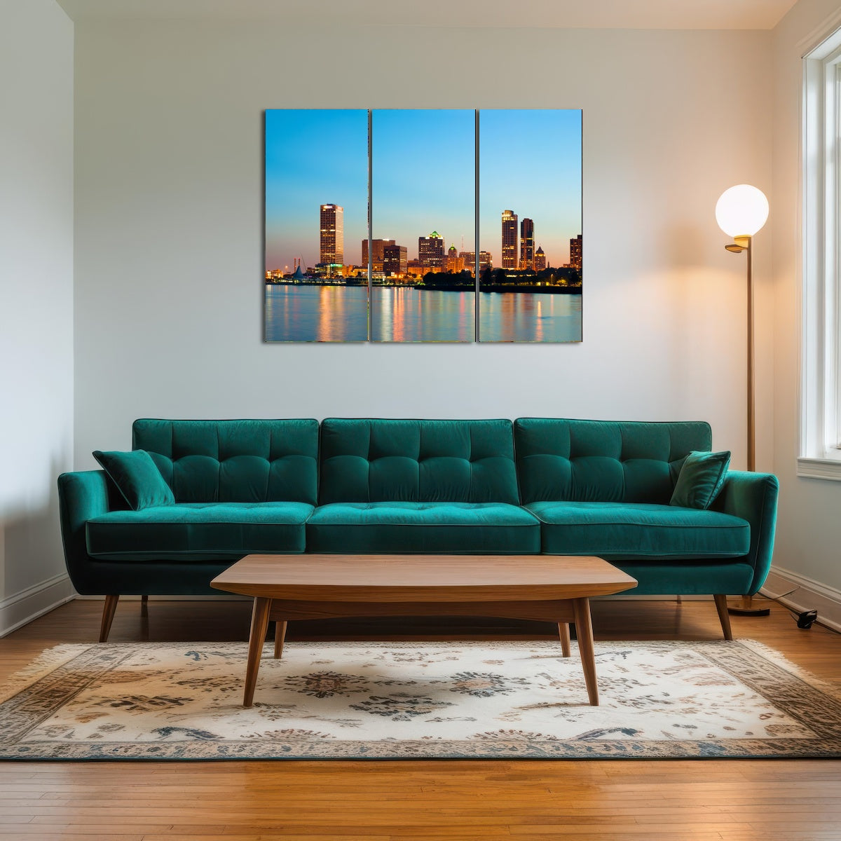 AUTO-MOCKUP ROOM | Milwaukee skyline at twilight
