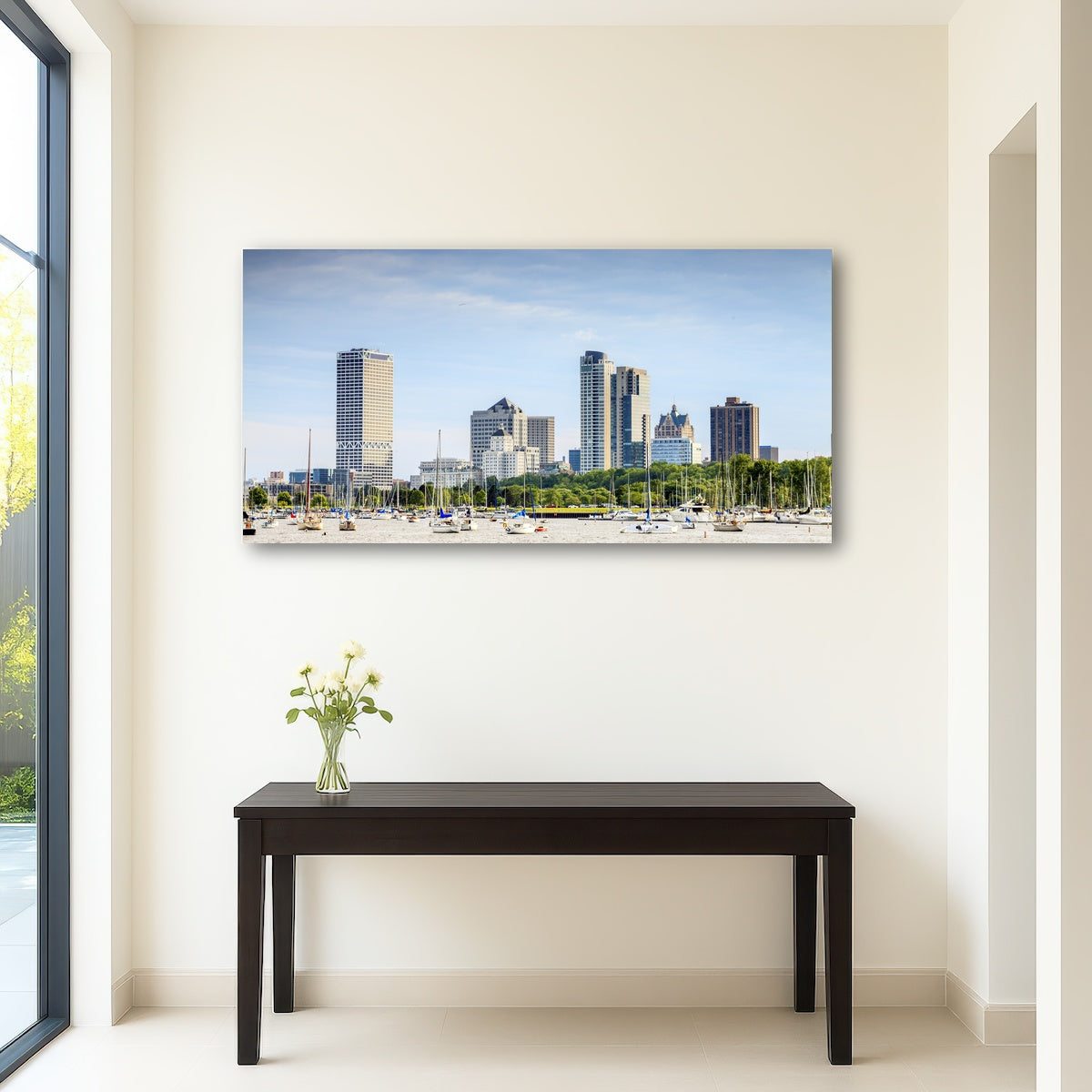 AUTO-MOCKUP ROOM | Milwaukee skyline day