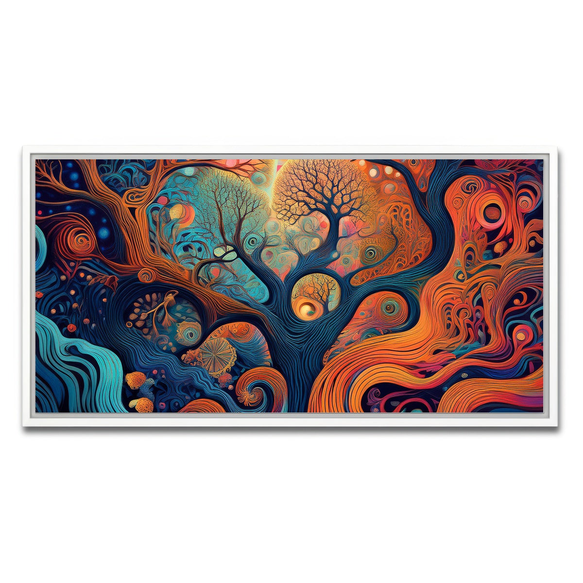 AUTO-MOCKUP WHITE | Mind Jungle | 1 Piece | White Framed Canvas | group=2x1