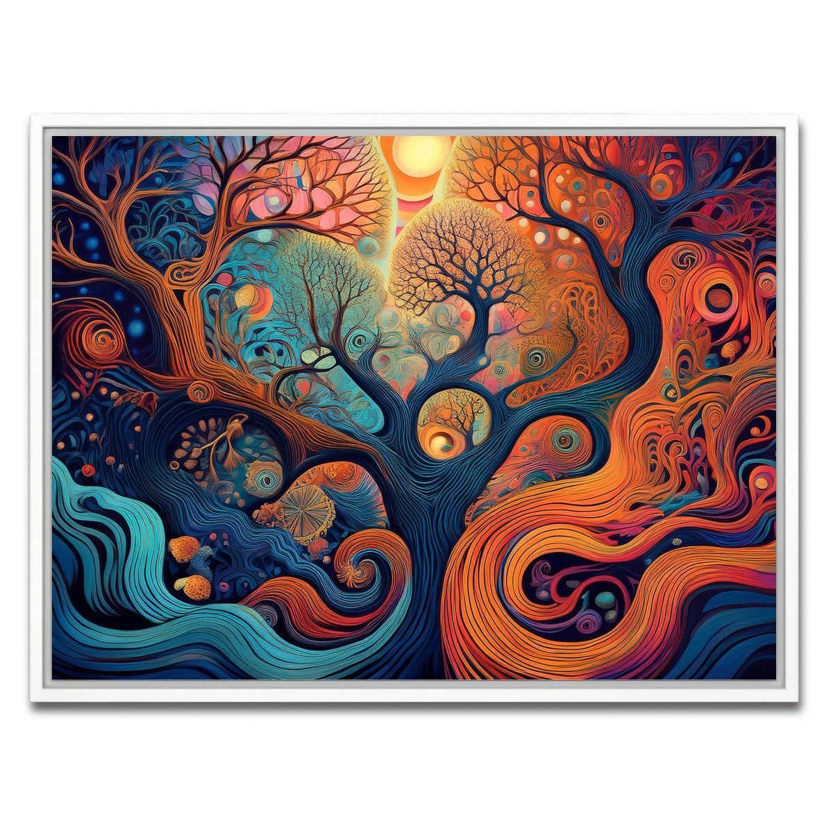 AUTO-MOCKUP WHITE | Mind Jungle | 1 Piece | White Framed Canvas | group=4x3