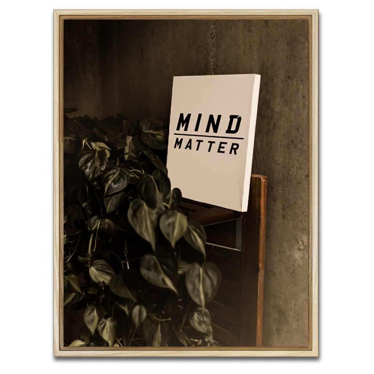 AUTO-MOCKUP WHITE | Mind Over Matter | 1 Piece | Natural Framed Canvas | group=3x4
