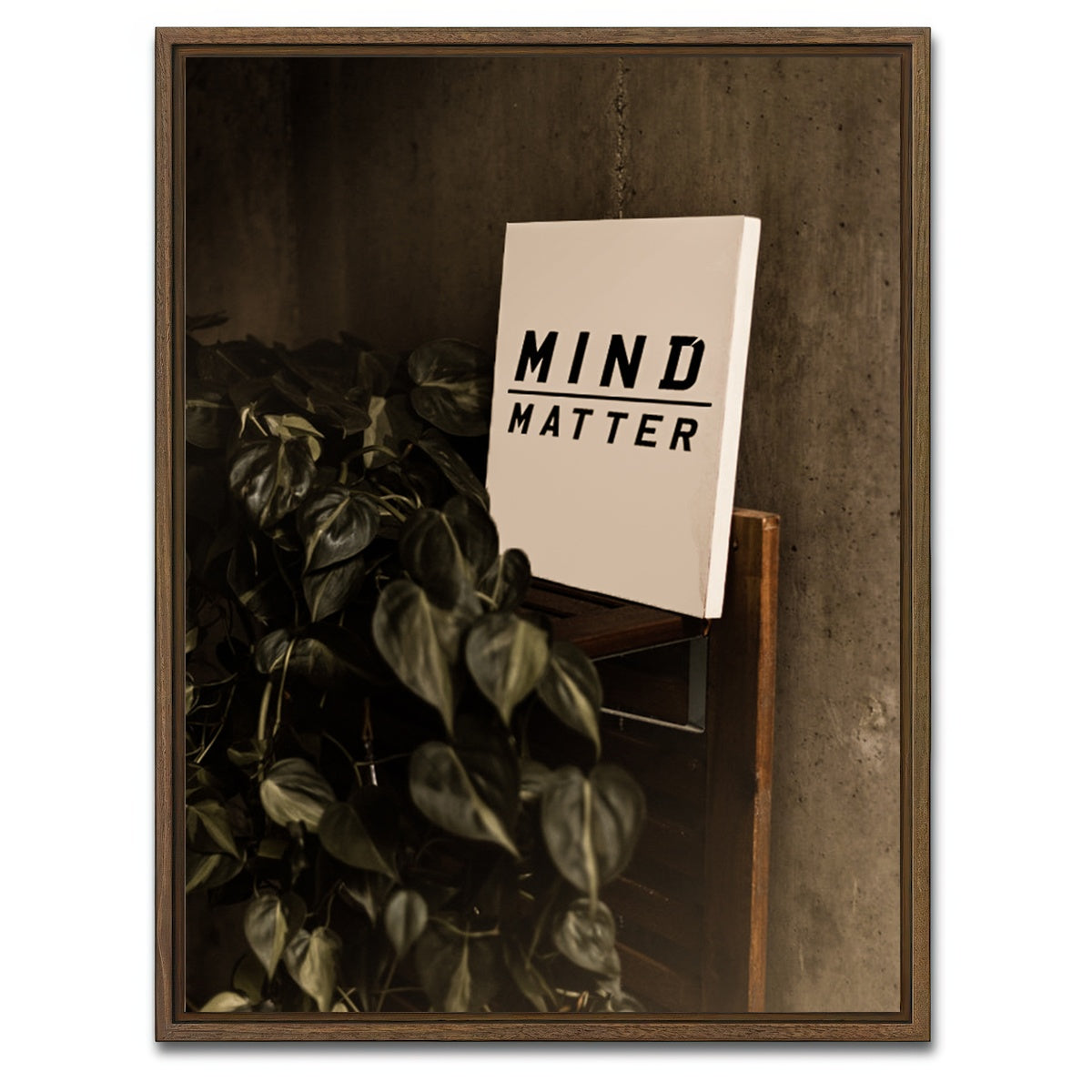 AUTO-MOCKUP WHITE | Mind Over Matter | 1 Piece | Walnut Framed Canvas | group=3x4