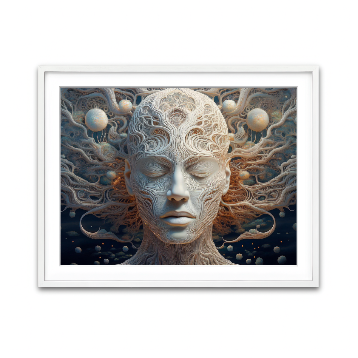 Framed Print 4x3 White