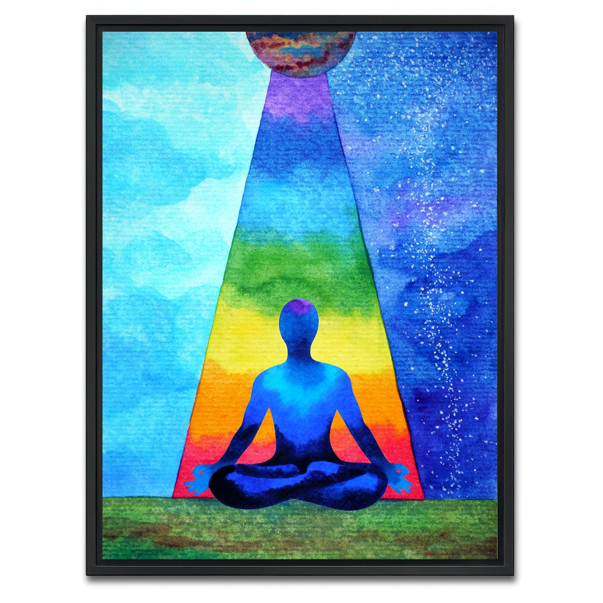 AUTO-MOCKUP WHITE | Mind power chakra | 1 Piece | Black Framed Canvas | group=3x4