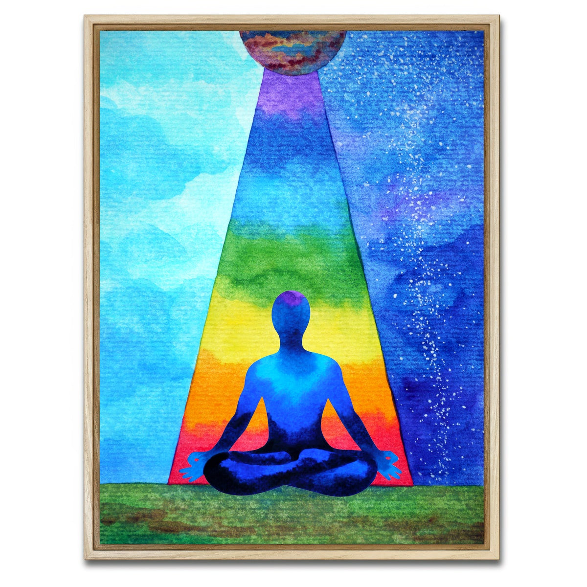 AUTO-MOCKUP WHITE | Mind power chakra | 1 Piece | Natural Framed Canvas | group=3x4