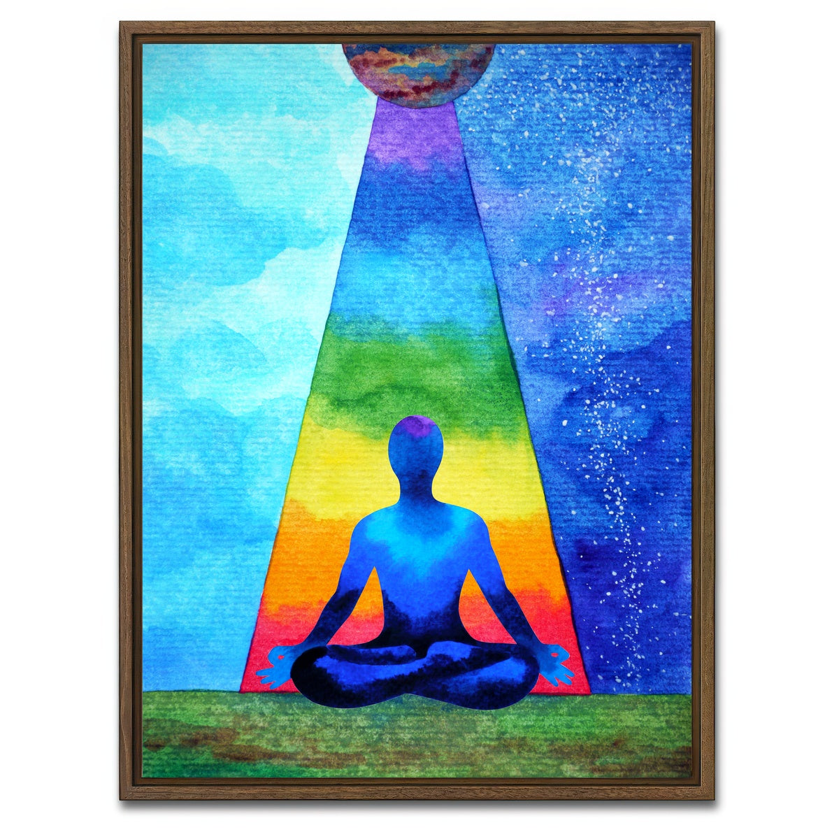 AUTO-MOCKUP WHITE | Mind power chakra | 1 Piece | Walnut Framed Canvas | group=3x4