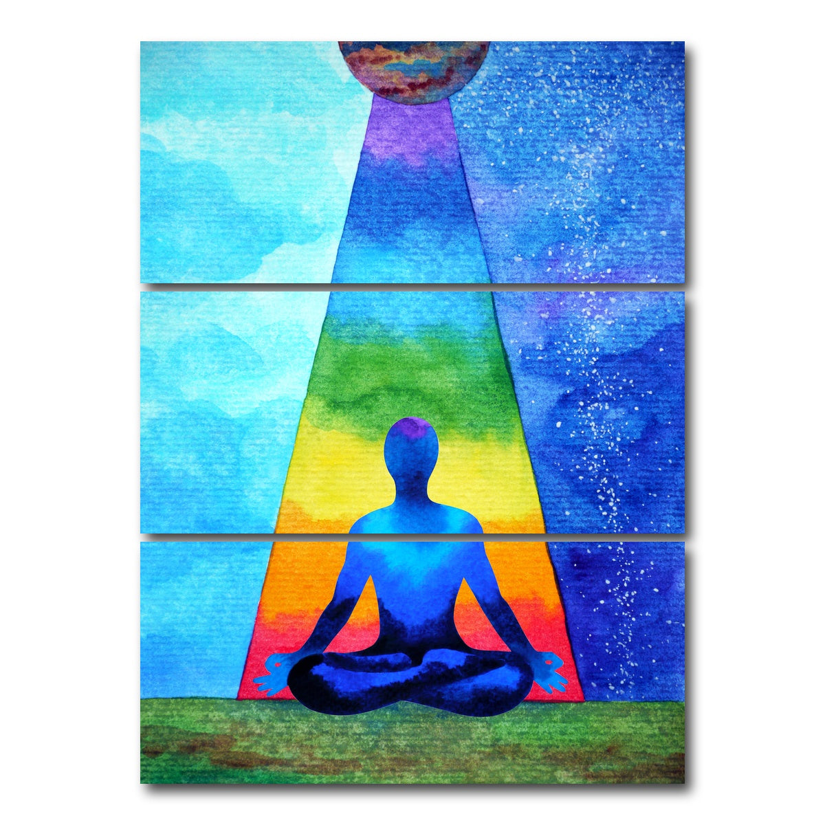 AUTO-MOCKUP WHITE | Mind power chakra | 3 Piece | Gallery Wrap Canvas | group=8x18_stacked