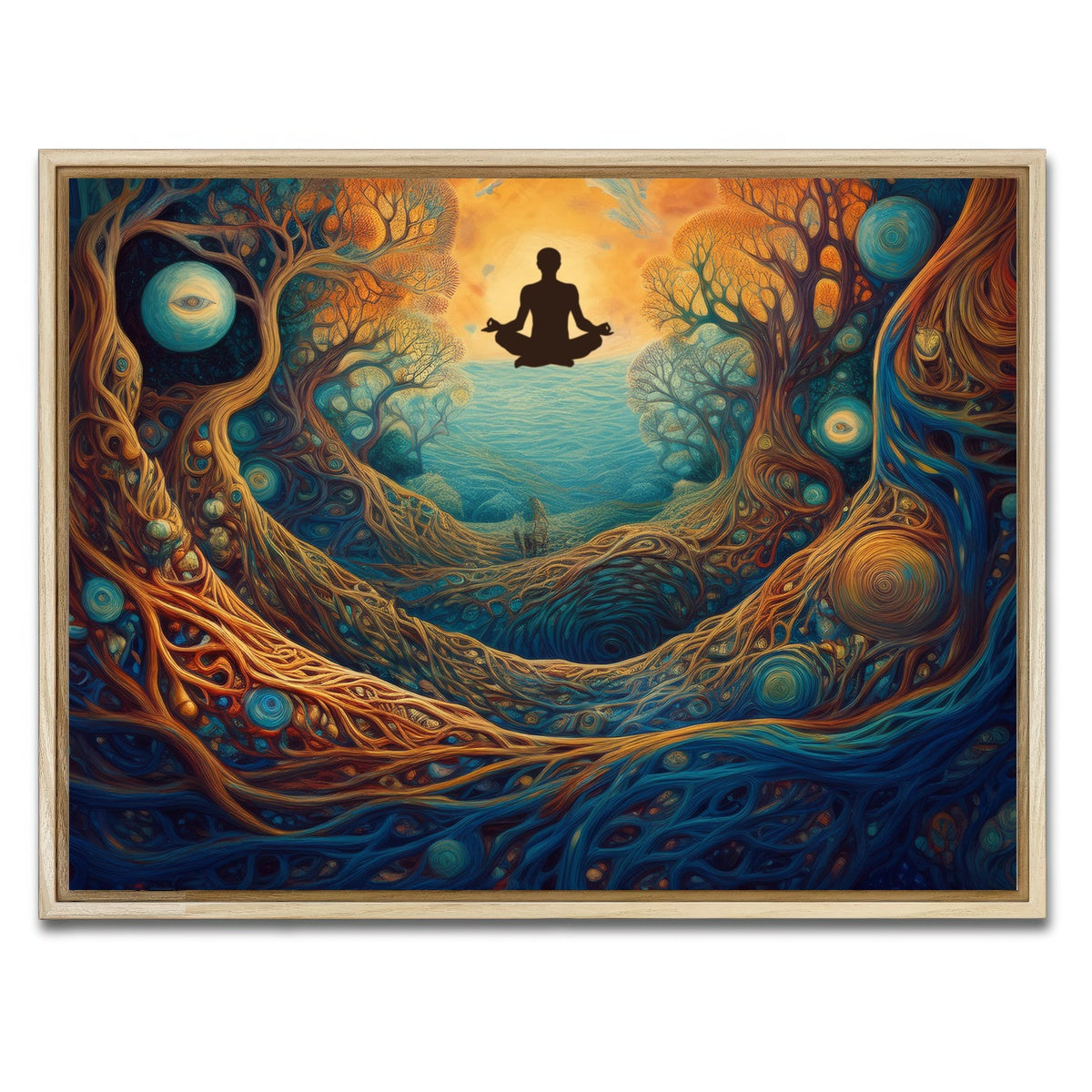 AUTO-MOCKUP WHITE | Mind web | 1 Piece | Natural Framed Canvas | group=4x3