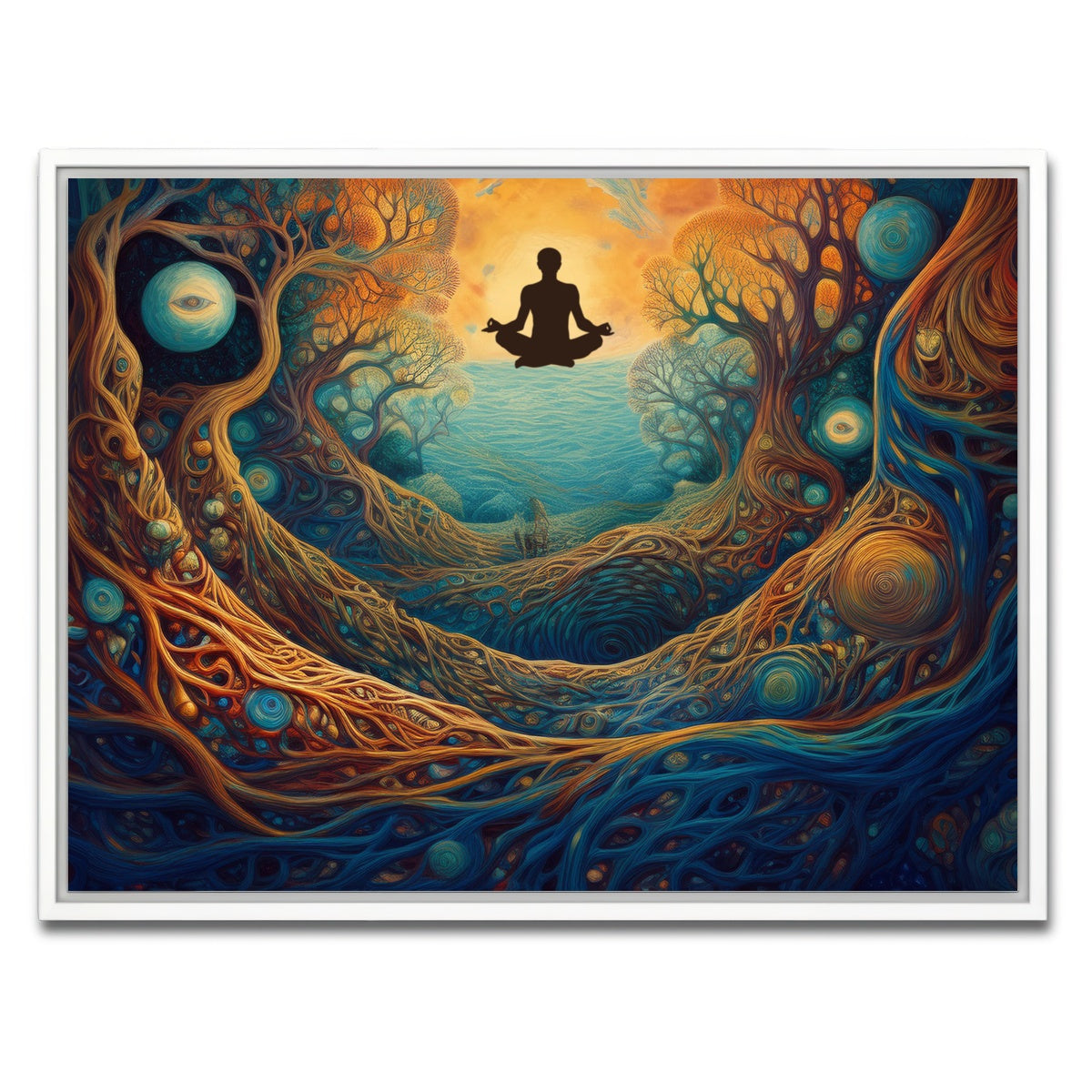 AUTO-MOCKUP WHITE | Mind web | 1 Piece | White Framed Canvas | group=4x3