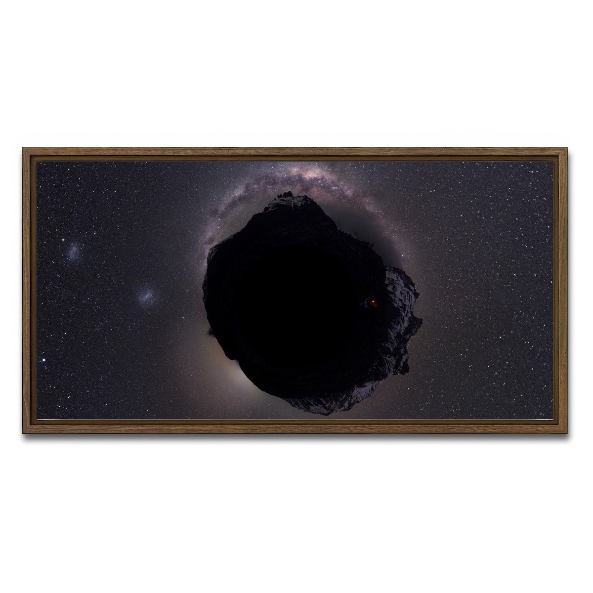 AUTO-MOCKUP WHITE | Mini Astro World | 1 Piece | Walnut Framed Canvas | group=2x1