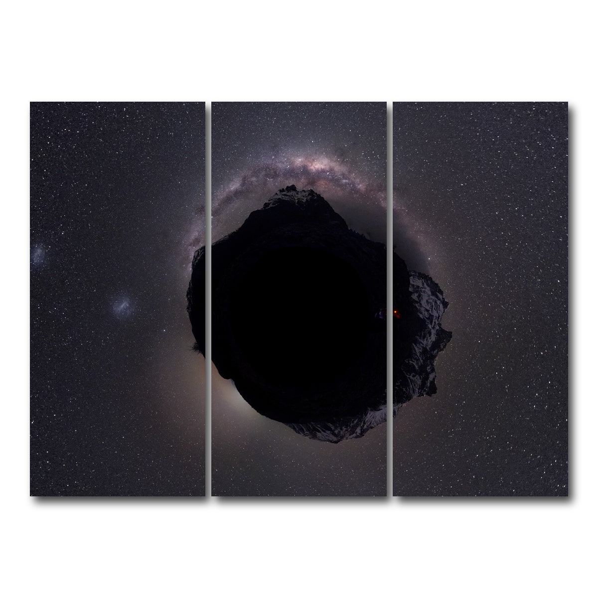 AUTO-MOCKUP WHITE | Mini Astro World | 3 Piece | Gallery Wrap Canvas | group=8x18
