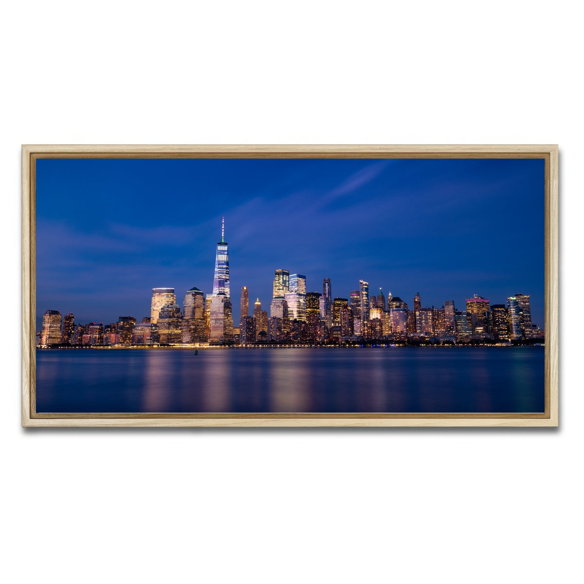 AUTO-MOCKUP WHITE | Minimal Blue | 1 Piece | Natural Framed Canvas | group=2x1