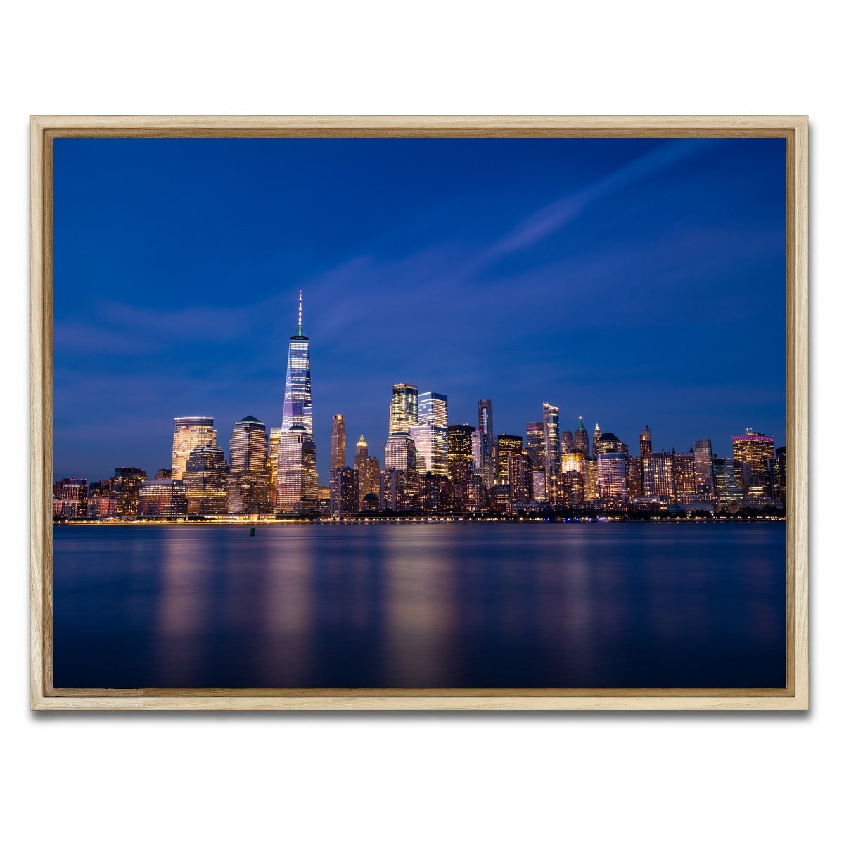 AUTO-MOCKUP WHITE | Minimal Blue | 1 Piece | Natural Framed Canvas | group=4x3