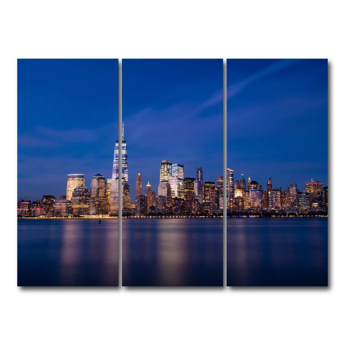 AUTO-MOCKUP WHITE | Minimal Blue | 3 Piece | Gallery Wrap Canvas | group=8x18