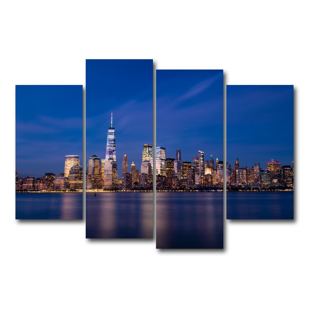 AUTO-MOCKUP WHITE | Minimal Blue | 4 Piece | Gallery Wrap Canvas | group=4_short