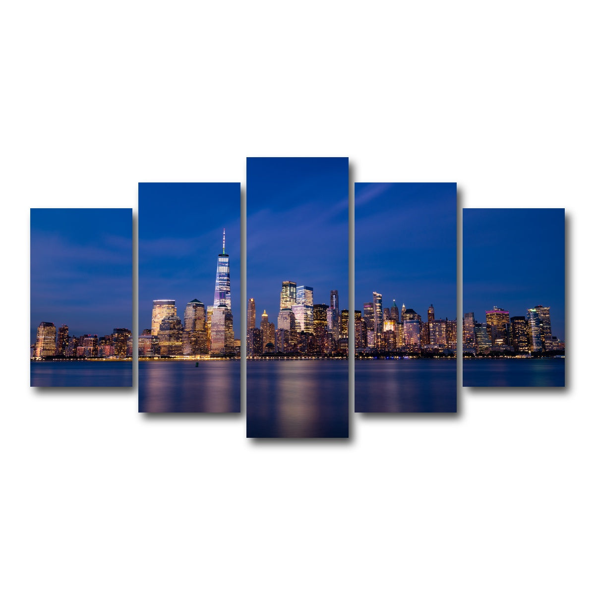 AUTO-MOCKUP WHITE | Minimal Blue | 5 Piece | Gallery Wrap Canvas | group=5_normal