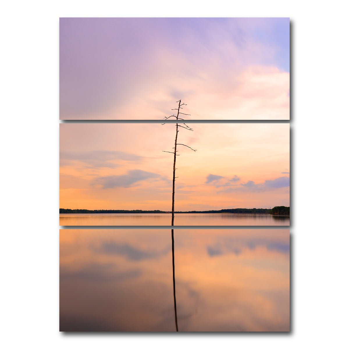 AUTO-MOCKUP WHITE | Minimal Mirror | 3 Piece | Gallery Wrap Canvas | group=8x18_stacked