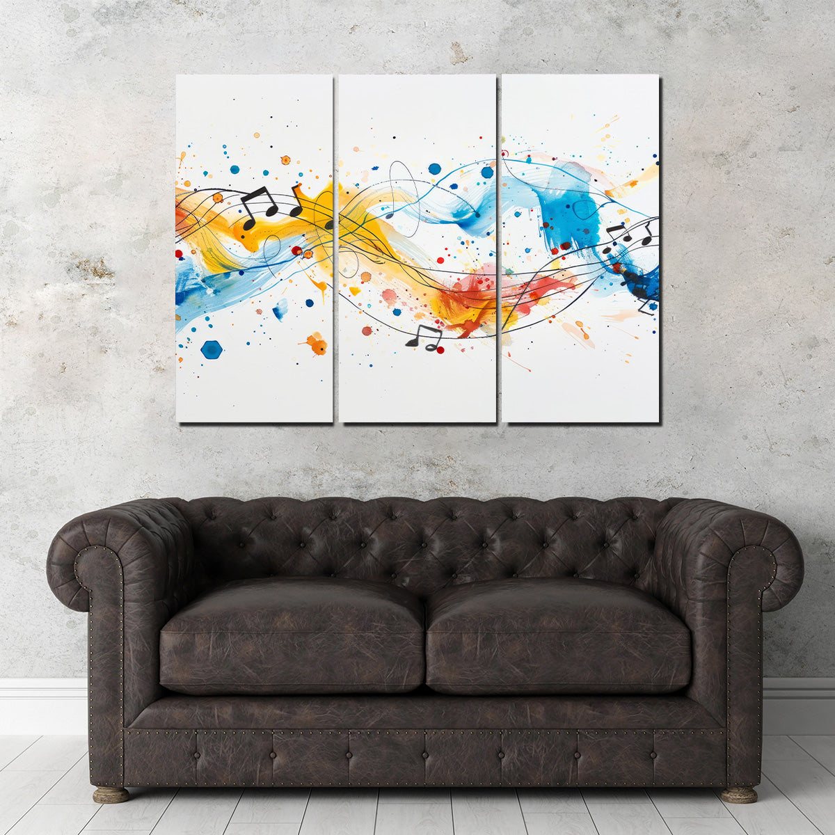 Minimalist Musical Notes Wall Art
