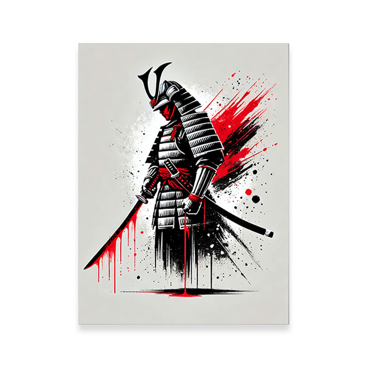 Minimalist Samurai Warrior Wall Art