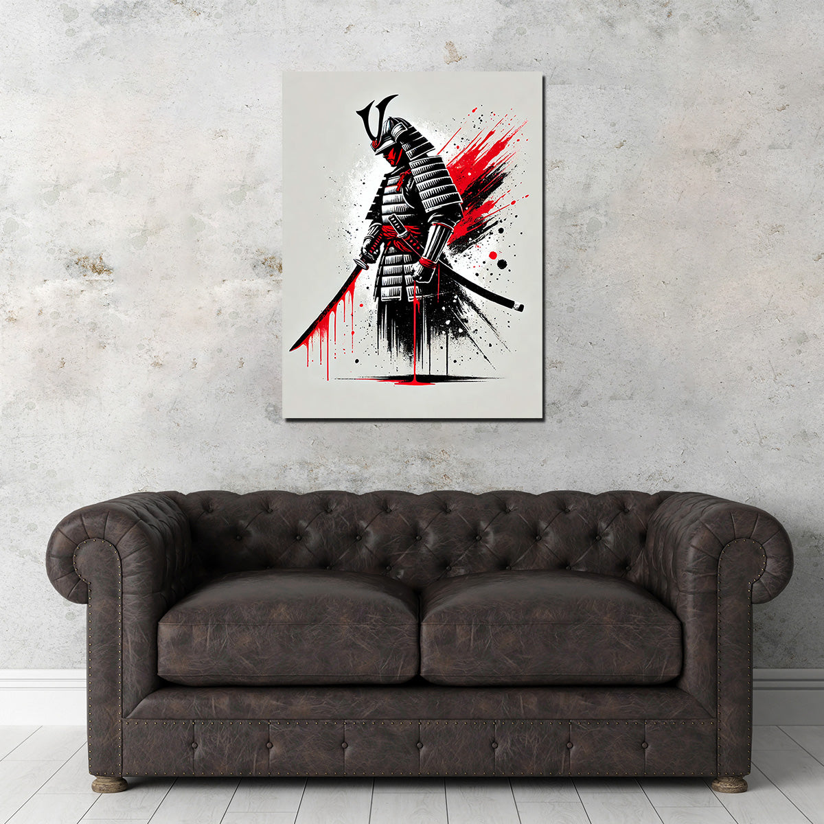 Minimalist Samurai Warrior Wall Art