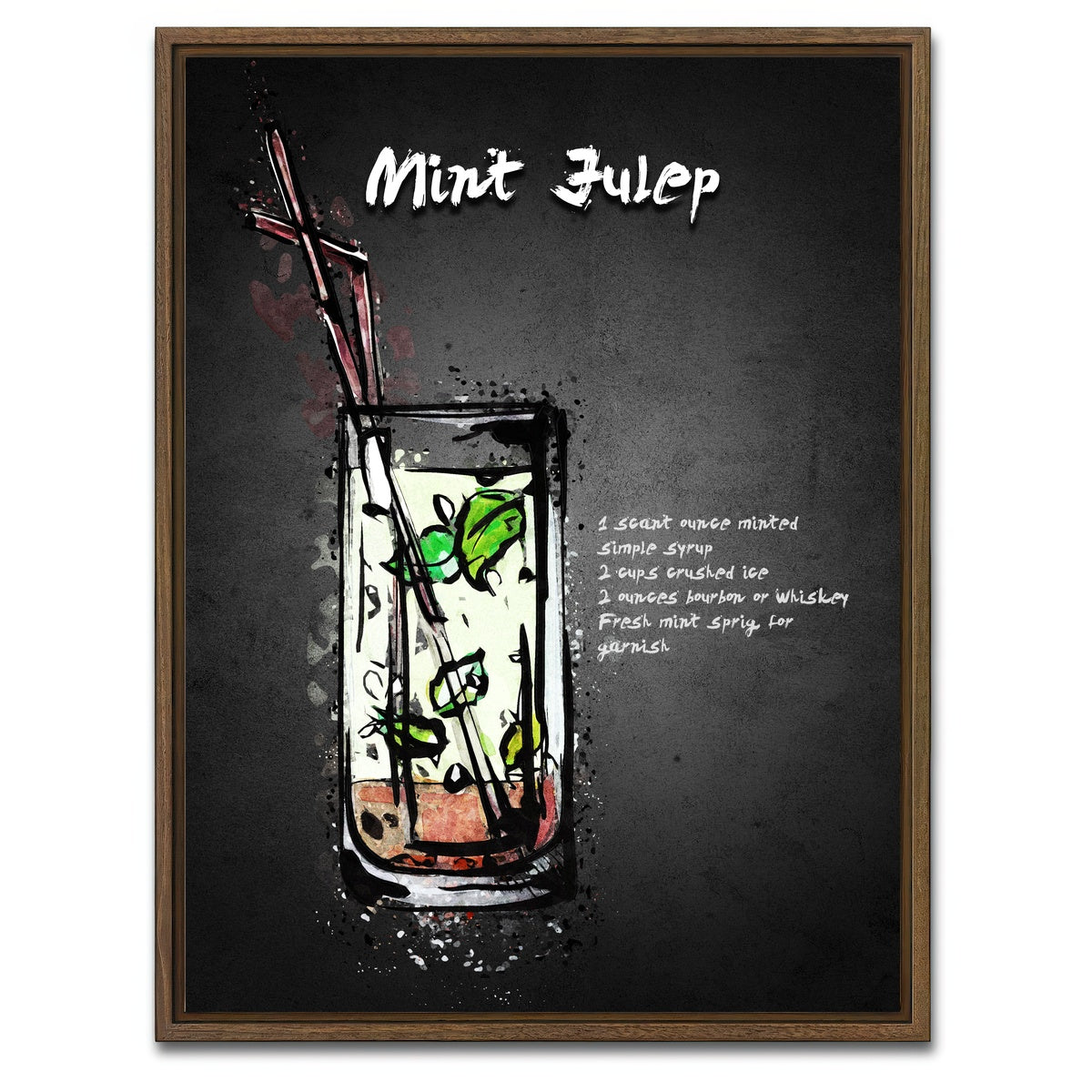 AUTO-MOCKUP WHITE | Mint Julep | 1 Piece | Walnut Framed Canvas | group=3x4