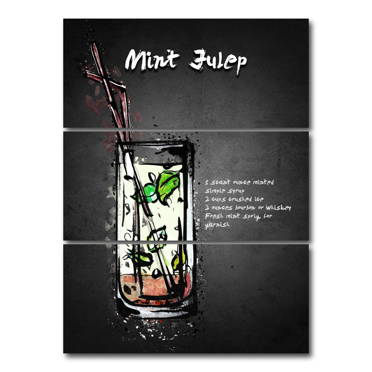 AUTO-MOCKUP WHITE | Mint Julep | 3 Piece | Gallery Wrap Canvas | group=8x18_stacked