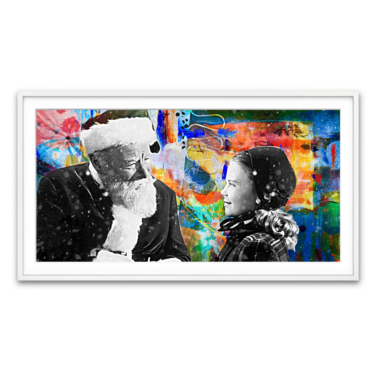 Framed Print 2x1 White