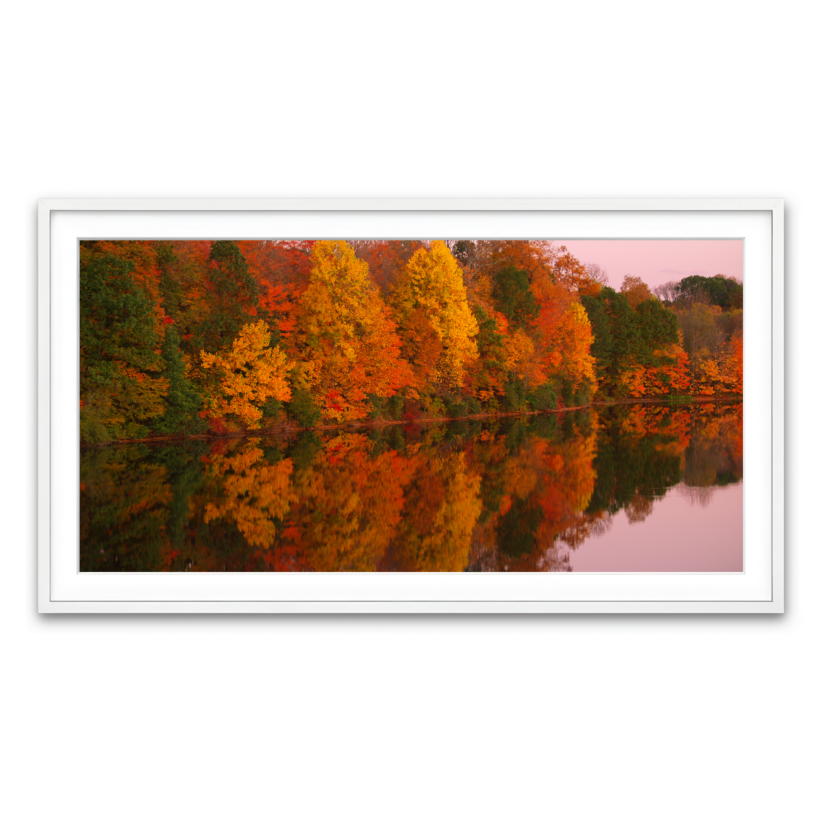 Framed Print 2x1 White