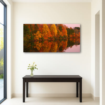 AUTO-MOCKUP ROOM | Mirrored Autumn Twilight at Lake Nockamixon