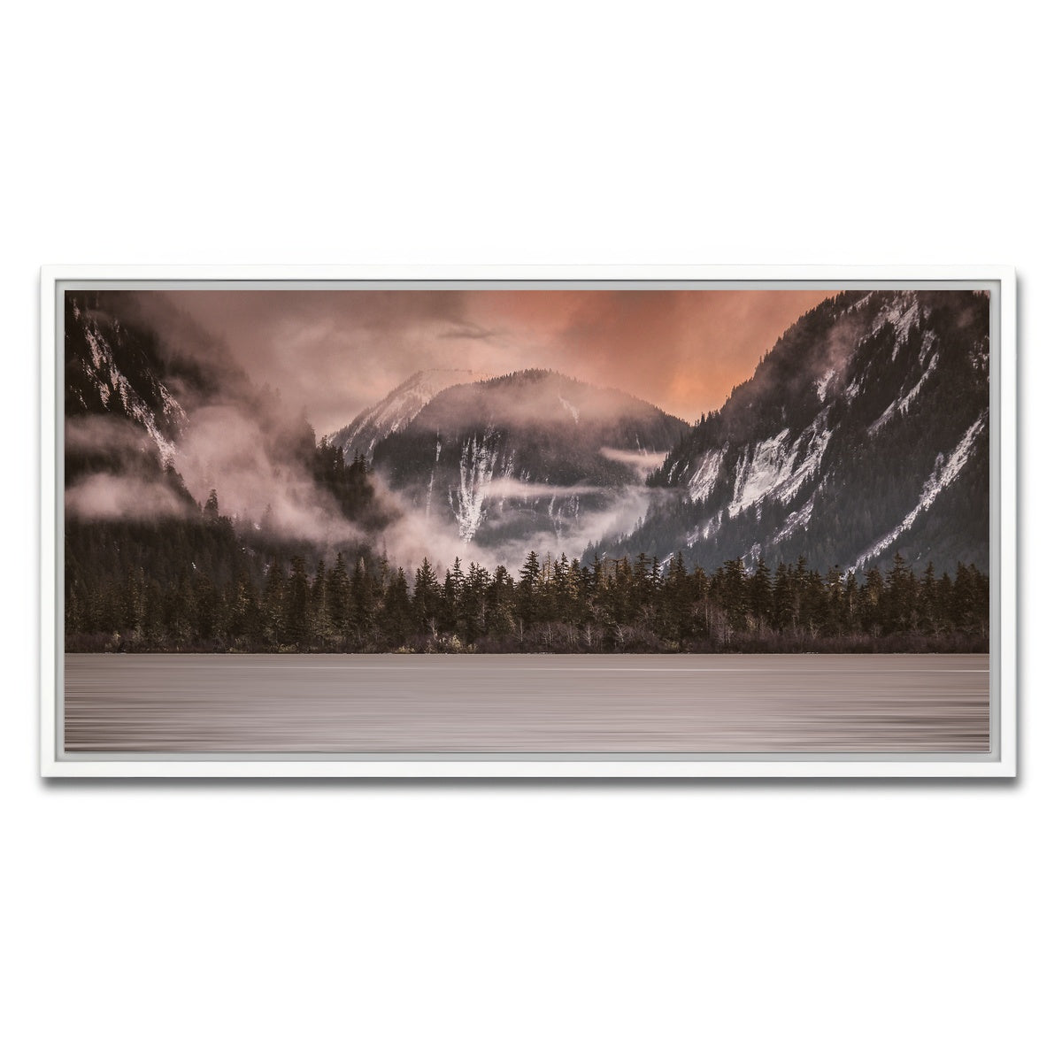 AUTO-MOCKUP WHITE | Mist Above the Waters | 1 Piece | White Framed Canvas | group=2x1