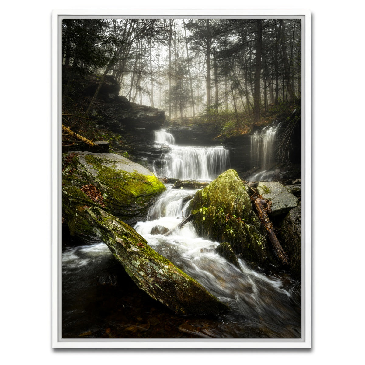 AUTO-MOCKUP WHITE | Misty Cascade | 1 Piece | White Framed Canvas | group=3x4