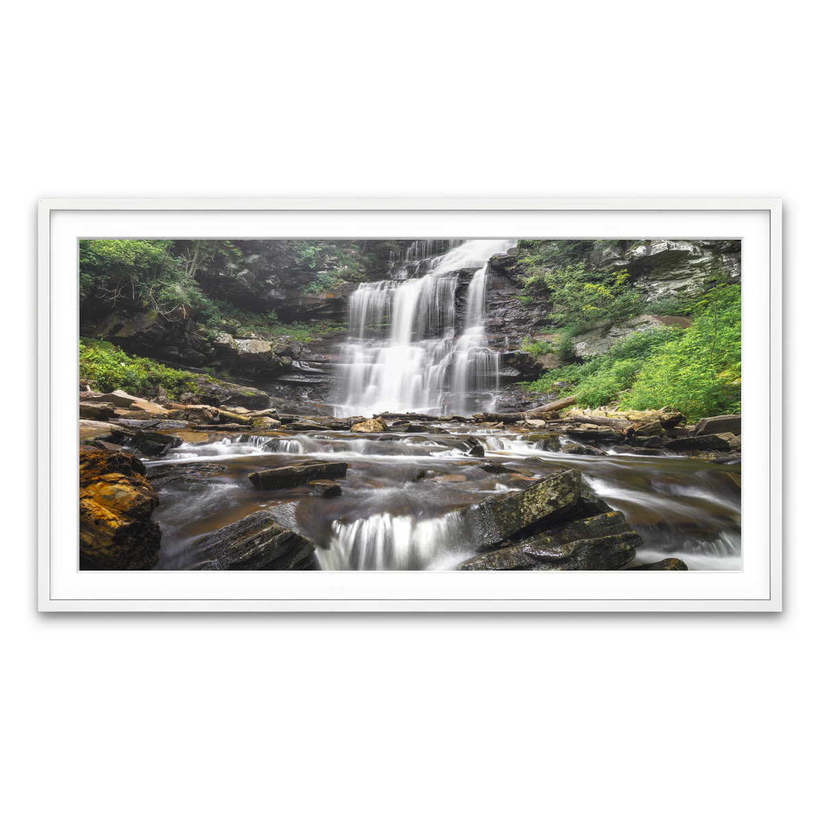 Framed Print 2x1 White