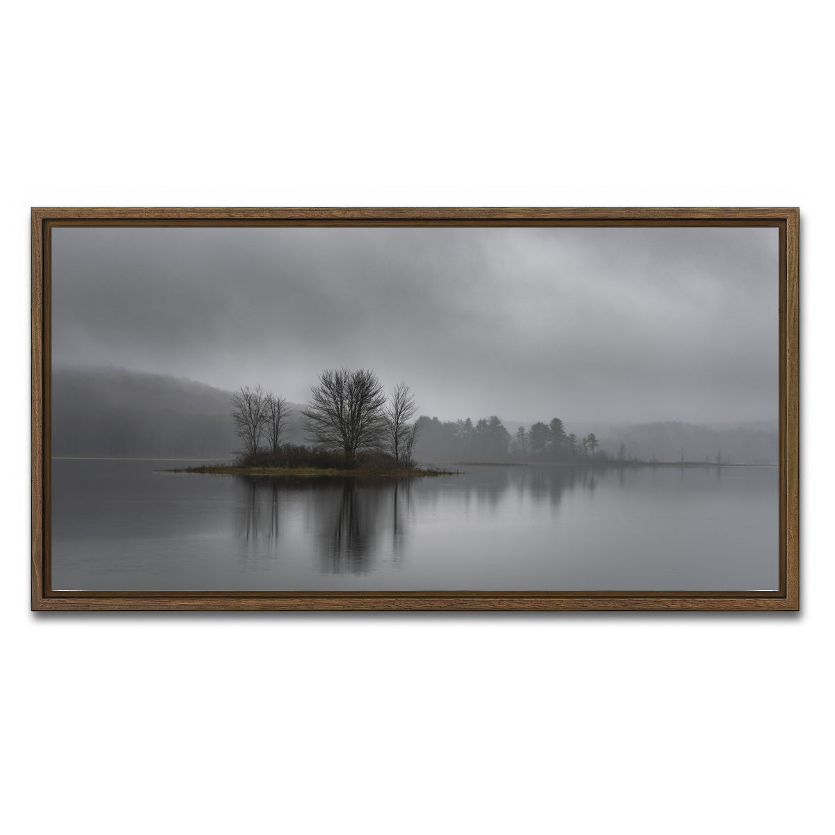 AUTO-MOCKUP WHITE | Misty Mornings | 1 Piece | Walnut Framed Canvas | group=2x1