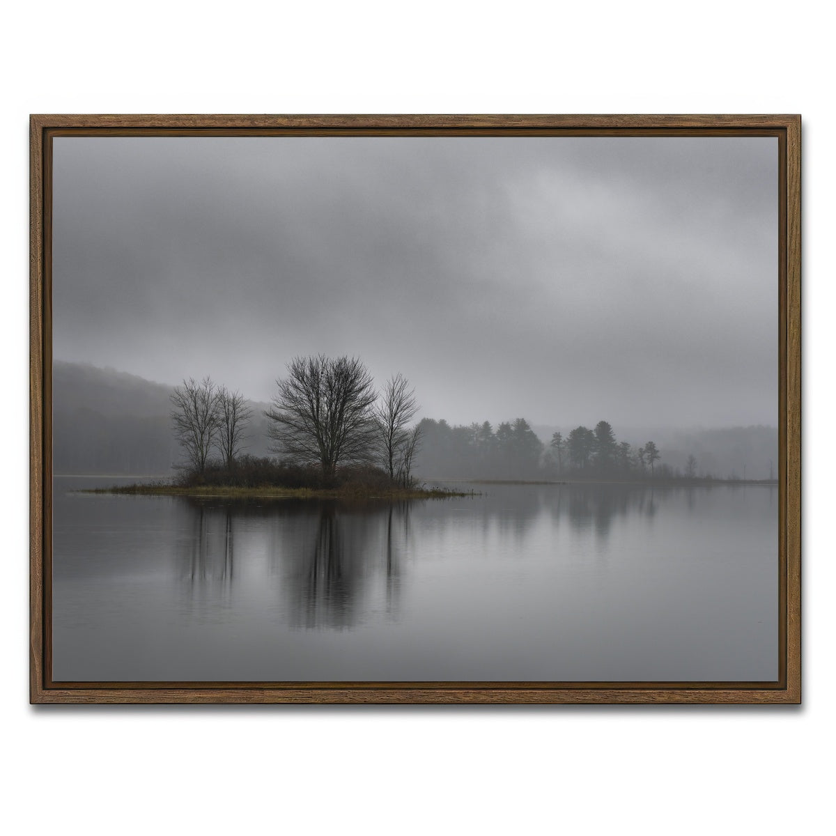 AUTO-MOCKUP WHITE | Misty Mornings | 1 Piece | Walnut Framed Canvas | group=4x3