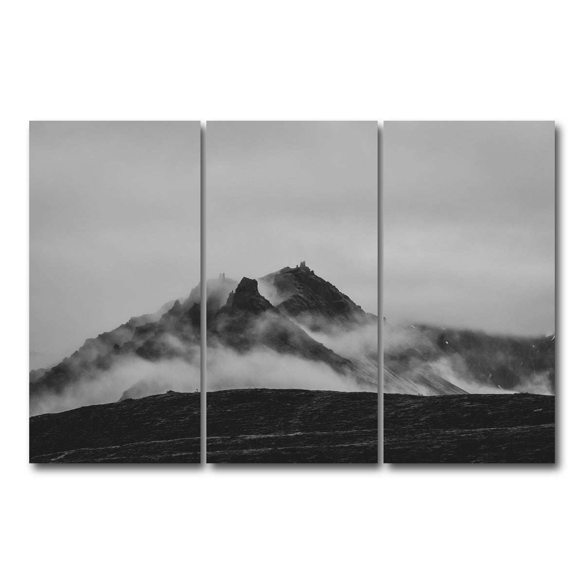 AUTO-MOCKUP WHITE | Misty Peaks | 3 Piece | Gallery Wrap Canvas | group=12x24