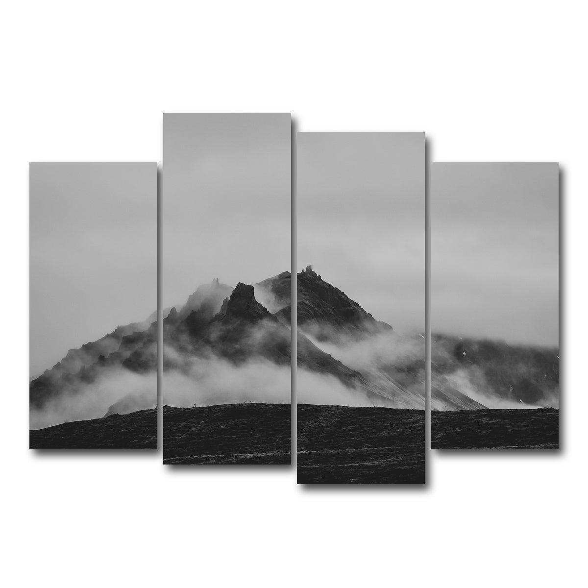 AUTO-MOCKUP WHITE | Misty Peaks | 4 Piece | Gallery Wrap Canvas | group=4_normal