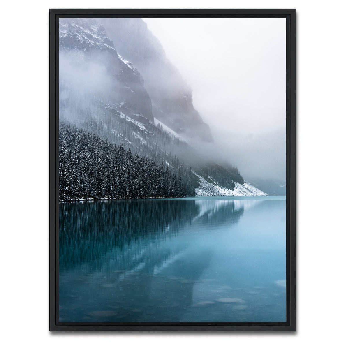 AUTO-MOCKUP WHITE | Misty Reflection | 1 Piece | Black Framed Canvas | group=3x4