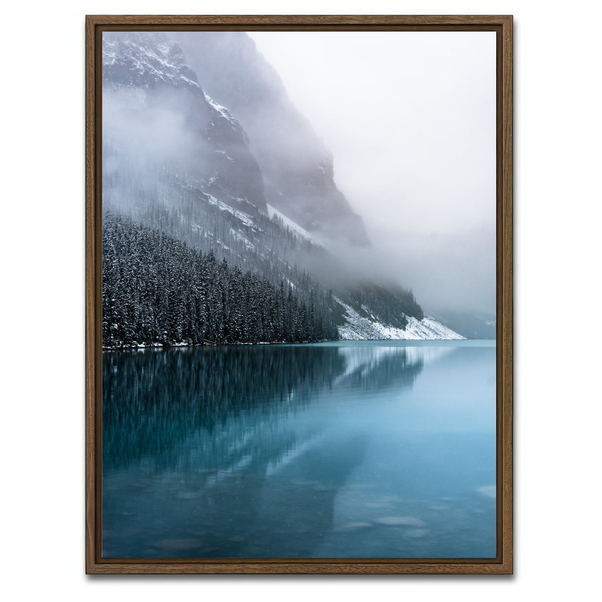 AUTO-MOCKUP WHITE | Misty Reflection | 1 Piece | Walnut Framed Canvas | group=3x4