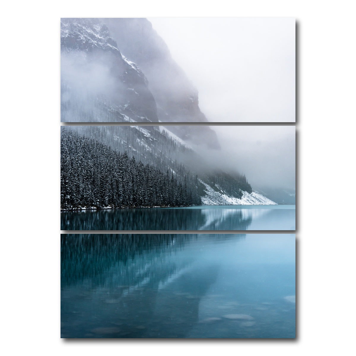 AUTO-MOCKUP WHITE | Misty Reflection | 3 Piece | Gallery Wrap Canvas | group=8x18_stacked